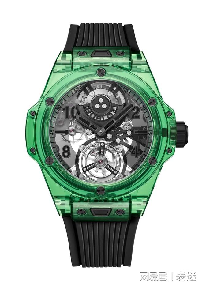 HUBLOT宇舶表重磅發(fā)布BIG BANG自動(dòng)上鏈陀飛輪綠色SAXEM腕表(圖2)